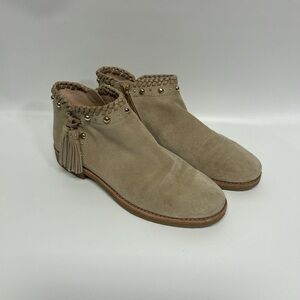 Kate Spade Beige Suede Ankle Booties